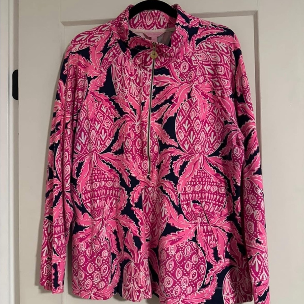 Lilly Pulitzer Vibrant Pink and Navy Jacket